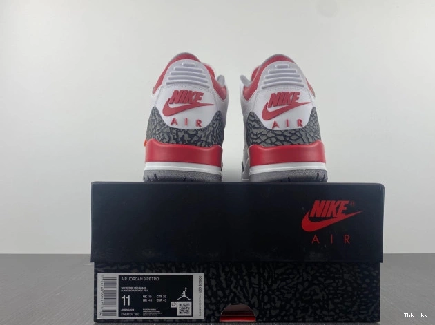 Rep TBK DN3707-160 3 Red Air Fire OG Jordan 0730